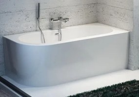 Cada baie din acril, patrata dx, kroner, aria, alba, 170x75x58 cm