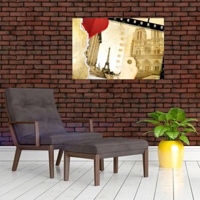 Tablou - Amintiri din Paris (90x60 cm)