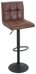Set 2 scaune bar pivotante, tapiterie microfibra Modena maro vintage A-37937 VC