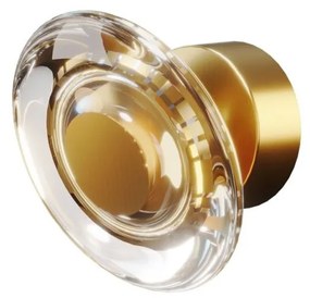 Aplica de perete LED metal auriu, sticla Lunaris