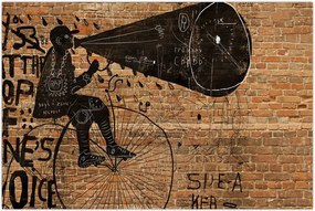 Tablou - Barbat cu biciclete stil Bansky (90x60 cm)
