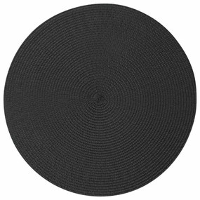 Suport de farfurie Altom Straw negru, diametru 38 cm, set de 4 buc.