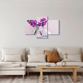 Tablou cu flori violete (90x60 cm)