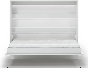 Pat rabatabil Devesto Horizontal Wall 140 alb LED, 200x140 cm – Alb