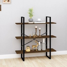 Biblioteca, stejar maro, 100x30x105 cm, lemn prelucrat