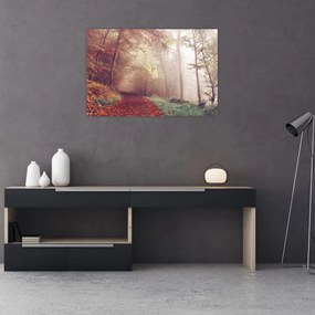 Tablou - Plimbarea de toamnă prin pădure (90x60 cm)