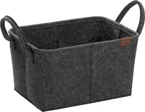 Coș de depozitare cu mânere Kela Fay, 35 x 25 cm, gri închis