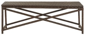 46212 vidaXL Bancă de grădină, maro, 120 cm, poliratan