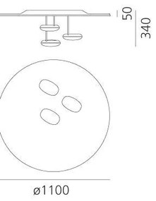Plafonieră LED dimabilă Artemide 1474110A DROPLET LED/87W/230V 3000K