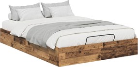 vidaXL Cadru de pat otoman Lemn vechi 193 x 120 x 25 cm Lemn prelucrat
