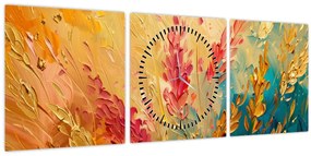 Tablou - Vopsirea câmpului (cu ceas) (90x30 cm)