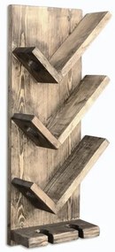 Suport de perete pentru vinuri 60x22 cm molid/pin