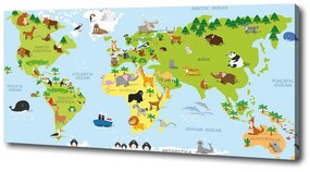 Tablou pe pânză canvas Harta animale
