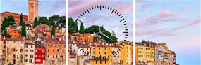 Tablou - Rovinj, Croația (cu ceas) (90x30 cm)