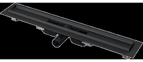 Dus de dus 145 cm, cu margine pentru grila perforata, negru mat 1450 mm