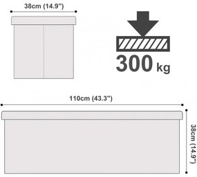 Bancheta Pliabila Amara, Cu Lada, Alba, 110 x 38 x 38 cm