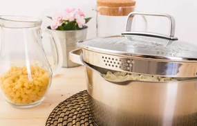 Oală G21 Gourmet Magic cu sita si capac,oţel inoxidabil-28cm