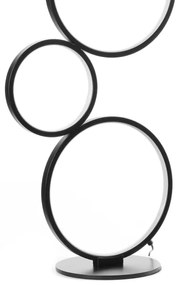 ONLI - Lampă de podea LED RINGS, 58 W, 230 V, 4000 K, neagră