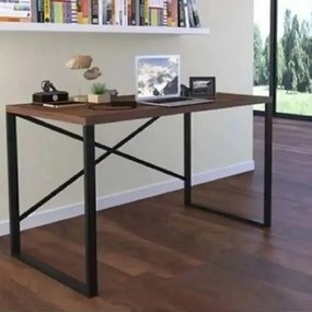 Birou pc pentru birou, model x1,culoare nuc si negru,90 cm