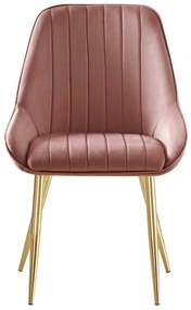 Scaun sufragerie Soddy (roz + auriu) . 1116452