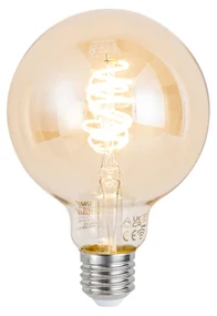 Plafonieră inteligentă bronz cu abajur dublu 45cm incl. WiFi G95 - Pua