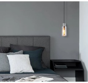 Pendul design modern LIDARIA negru/fumuriu