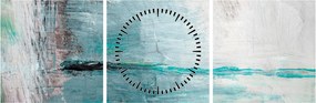 Tablou - pictură abstractă în ulei (cu ceas) (90x30 cm)