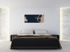 Tablou - Abstracție albastru închis (120x50 cm)