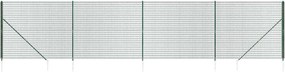 vidaXL Gard plasă de sârmă cu țăruși de fixare, verde, 2,2x10 m