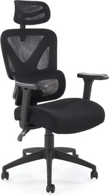 Scaun birou ASTRAL, negru, stofa clasica/plasa, 66x71x123-130 cm