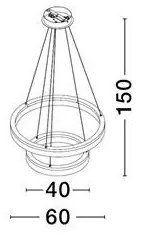 Lustra LED suspendata design modern LONELA II, NVL-9695504
