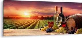 Tablou cu vie și vin (120x50 cm)