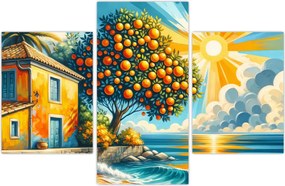 Tablou - Casă cu portocale I. (90x60 cm)