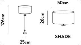 Lampadar/Lampa de podea design lux elegant Belle alama/verde