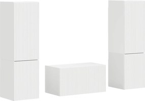 vidaXL Set comodă TV 5 pcs Alb Lemn compozit