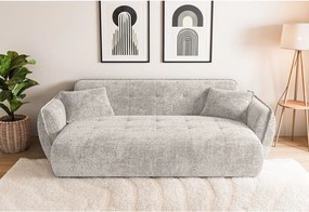 Canapea bej cu tapițerie din chenille 250 cm Nelia Big – Ropez