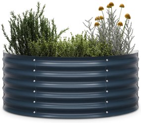 High Grow Half Circle, ghiveci înălțat semicircular, 105x43x60 cm, din tablă ondulată de oțel, ușor de asamblat, rezistent la rugină și îngheț