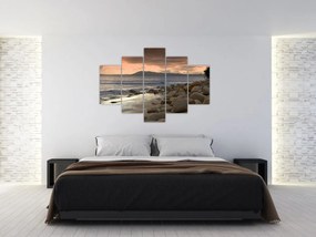 Tablou - Marea și munții (150x105 cm)