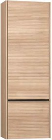Dulap coloana mare suspendat KolpaSan Orphia canelat 1 usa si 1 sertar 45x140 cm finisaj acacia