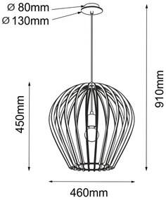 Amplex 5016 - Lustru BALA pe cablu, 1xE27/20W/230V, bej