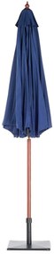 Umbrelă de grădină 270 cm TRATORIA II (lemn) (albastru marin). 1019424