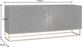 Comoda moderna cu model abstract mandala Illusion 177cm