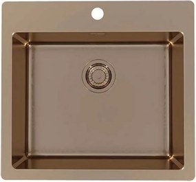 Chiuveta inox Alveus Pure 70 finisaj cupru 57x53 cm