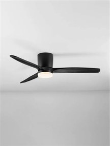 Lustra LED cu Ventilator si telecomanda ALOA negru