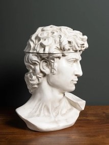 Statueta alba din rasina, cu spatiu de depozitare, David