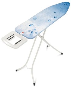 Masa de calcat Brabantia B 1003343, 124x38 cm, 7 pozitii de reglare, Suport fier de calcat, Alb/Albastru