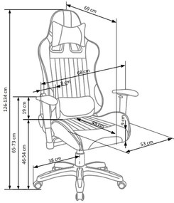 Scaun de birou ZENU, roșu