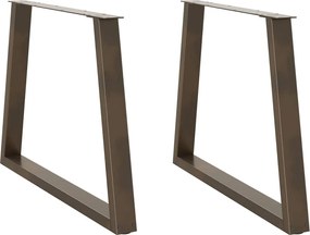 vidaXL Picioare de masă în formă de V, 2 buc., oțel natural, 90 x (72-73,3) cm