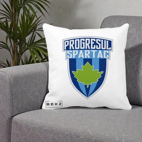Perna Personalizata Progresul Spartac Fotbal, 40x40 cm, Alba Mata, Husa Detasabila, Perna Inclusa, BEKZ®