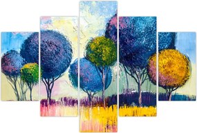 Tablou - Copaci, pictură în ulei (150x105 cm)